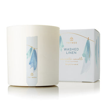 Thymes Washed Linen Candle