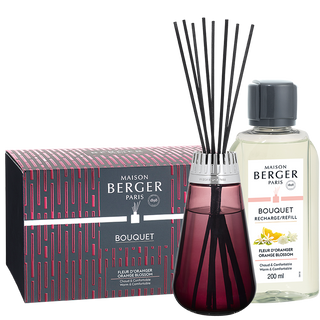 Amphora Raspberry Reed Diffuser Gift Set - Orange Blossom - Maison Berger