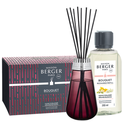 Amphora Raspberry Reed Diffuser Gift Set - Orange Blossom - Maison Berger
