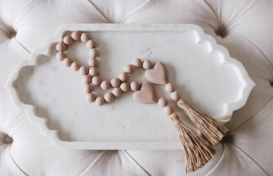 Heart Prayer Beads - Pink