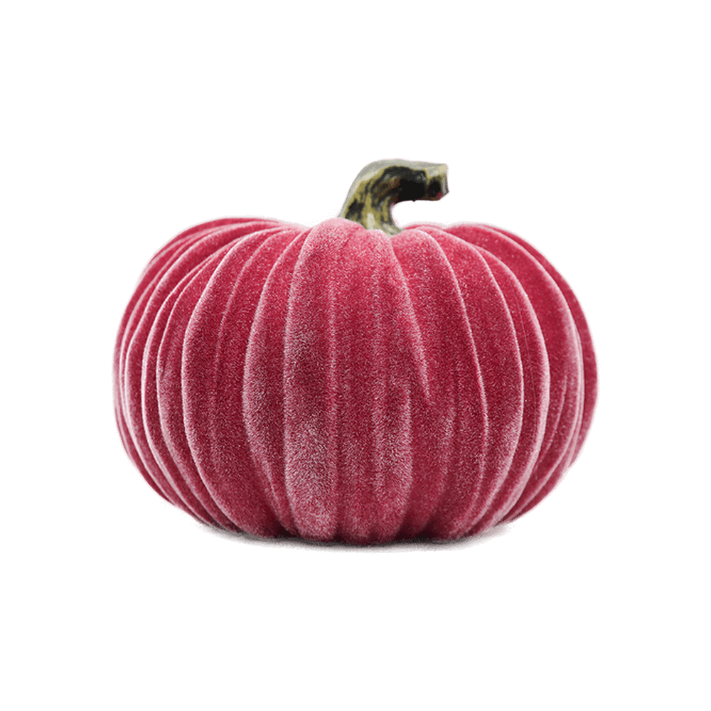 Burgundy Large Velvet Pumpkin