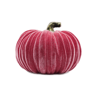 Burgundy Large Velvet Pumpkin