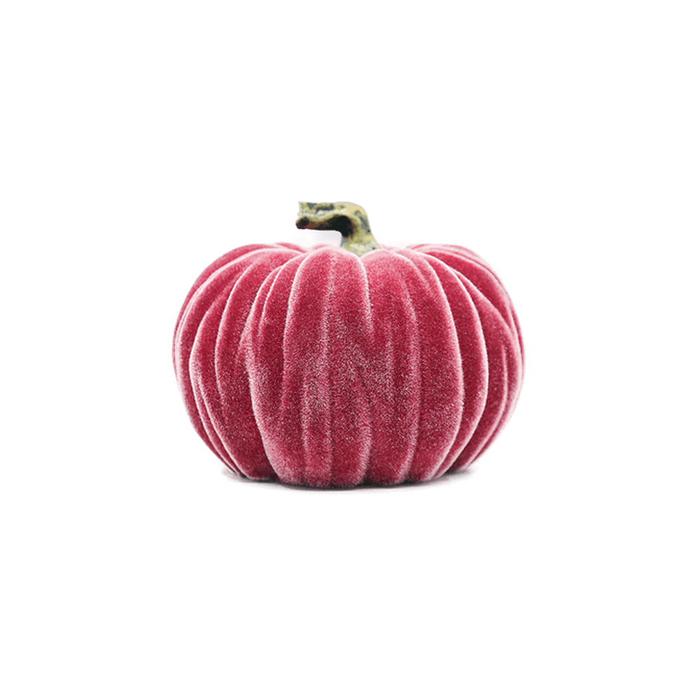 Burgundy Medium Velvet Pumpkin