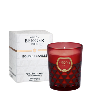 Clarity Burgundy Amber Powder Scented Candle - Maison Berger