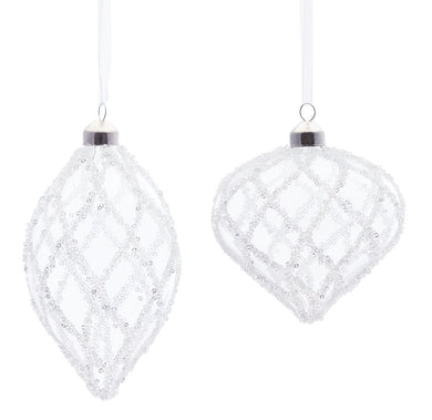 Clear With Clear Crystals Ornament