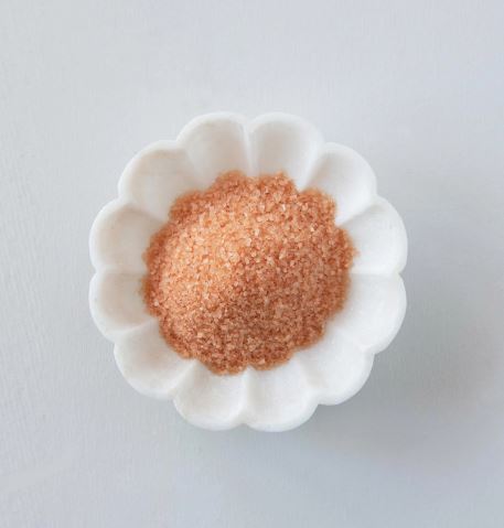 Carved Marble Flower Shaped Dish