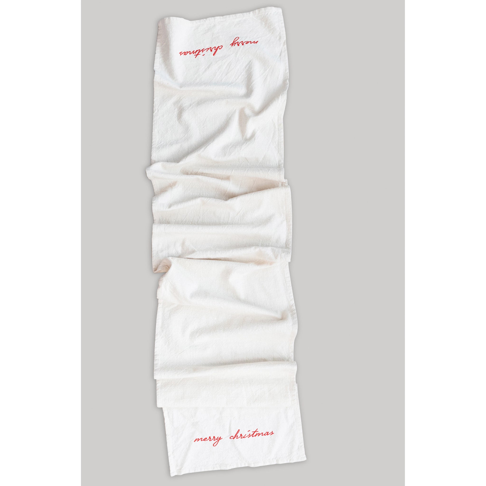 Cotton Table Runner with Embroidery