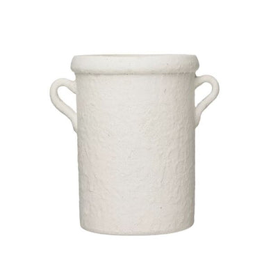 Distressed Coarse Terracotta Crock with Handles