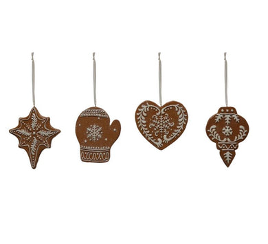 Resin Gingerbread Ornament - 4 Styles