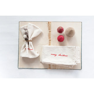 Square Cotton Cloth Napkins with Embroidery