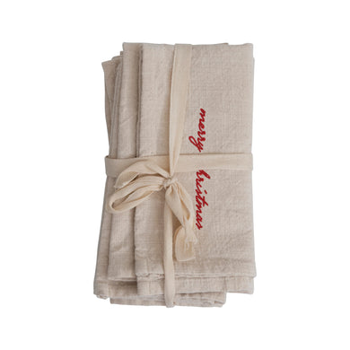 Square Cotton Cloth Napkins with Embroidery