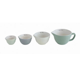 Stoneware Batter Bowl Measuring Cups - Set of 4