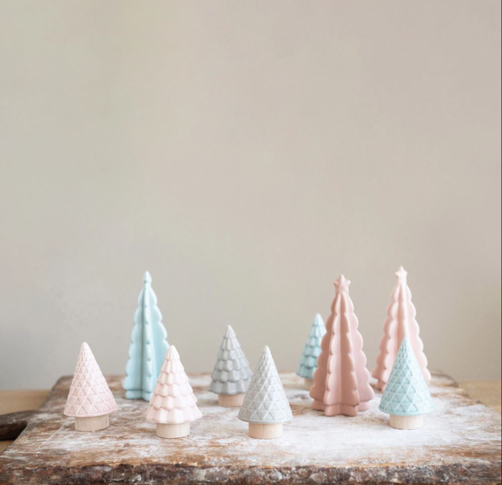 Stoneware Trees - Pink, Blue or Beige