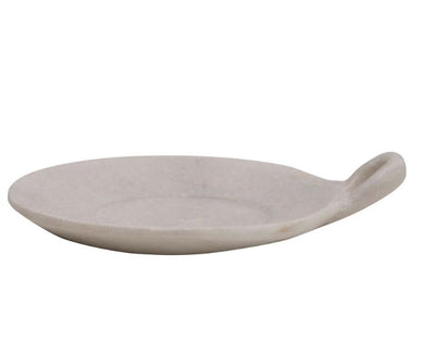 Round Marble Dish with Handle