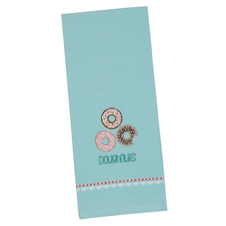 Doughnuts Embroidered Dish Towel