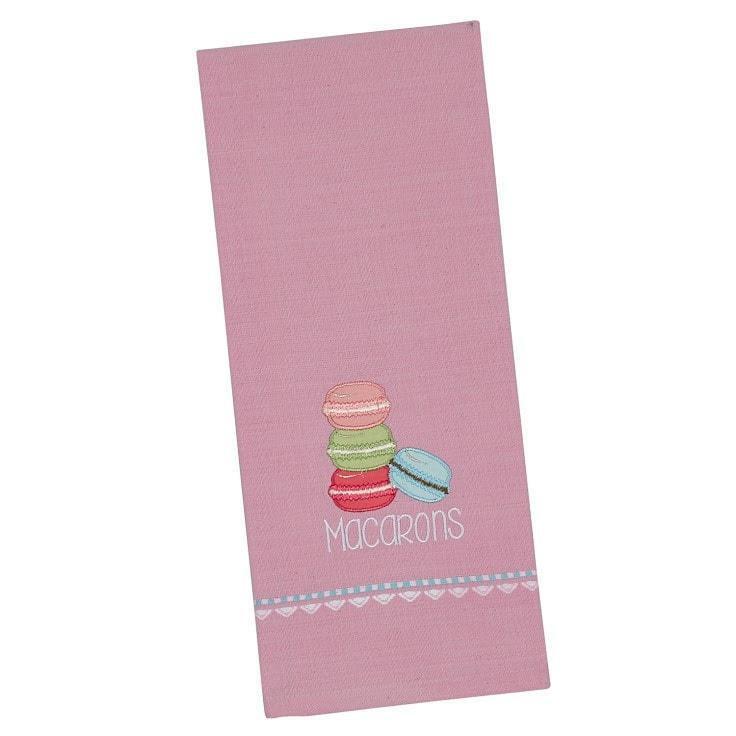 Macarons Embroidered Dish Towel