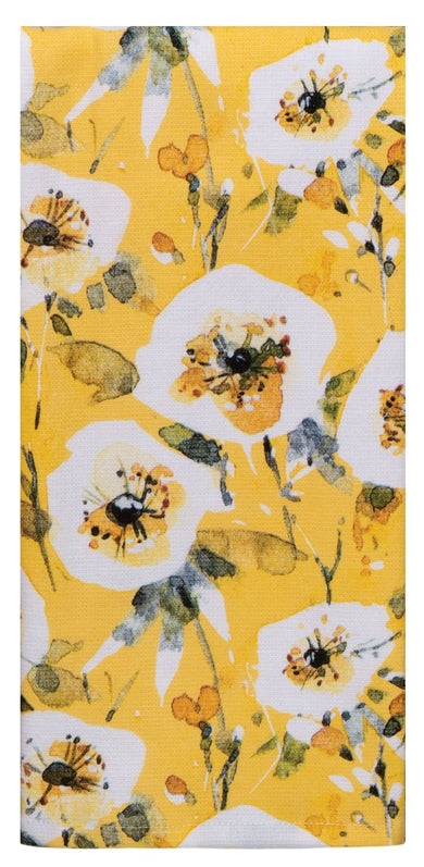 Sweet Home Yellow Floral DP Terry Tea Towel