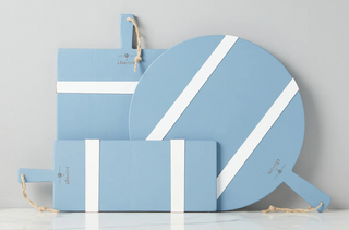 Etu Home Caitlin Wilson French Blue/White Round Mod Charcuterie Board - Medium