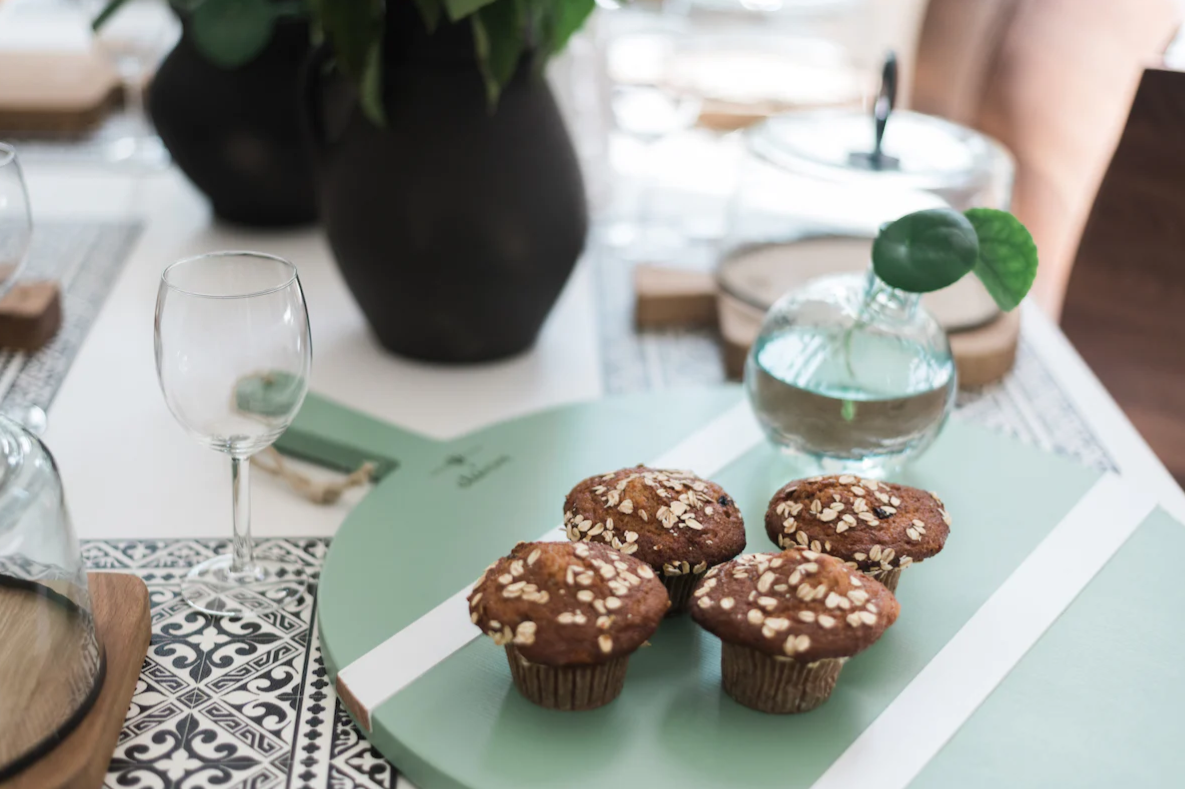 Etu Home Caitlin Wilson Laurel Green Round Mod Charcuterie Board - Medium