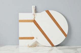 Etu Home White Round Mod Charcuterie Board - Medium