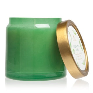 Thymes Fresh-Cut Basil Glass Statement Candle