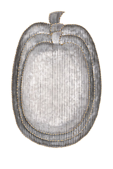 Galvanized Pumpkin Tray Set