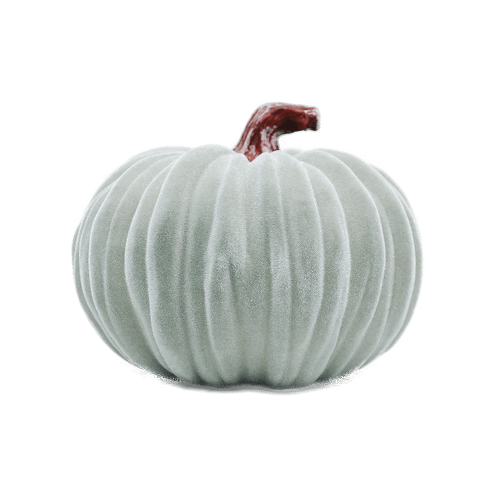 Grey Large Velvet Pumpkin