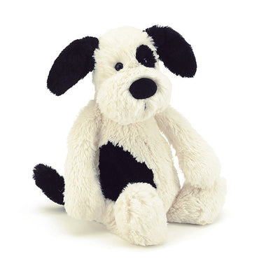 JellyCat Bashful Black & Cream Puppy Original