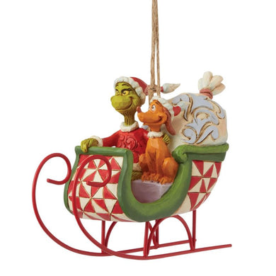 Grinch/Max in Sleigh Hanging Ornament