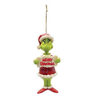 Jim Shore Grinch Merry Grinchmas Hanging Ornament