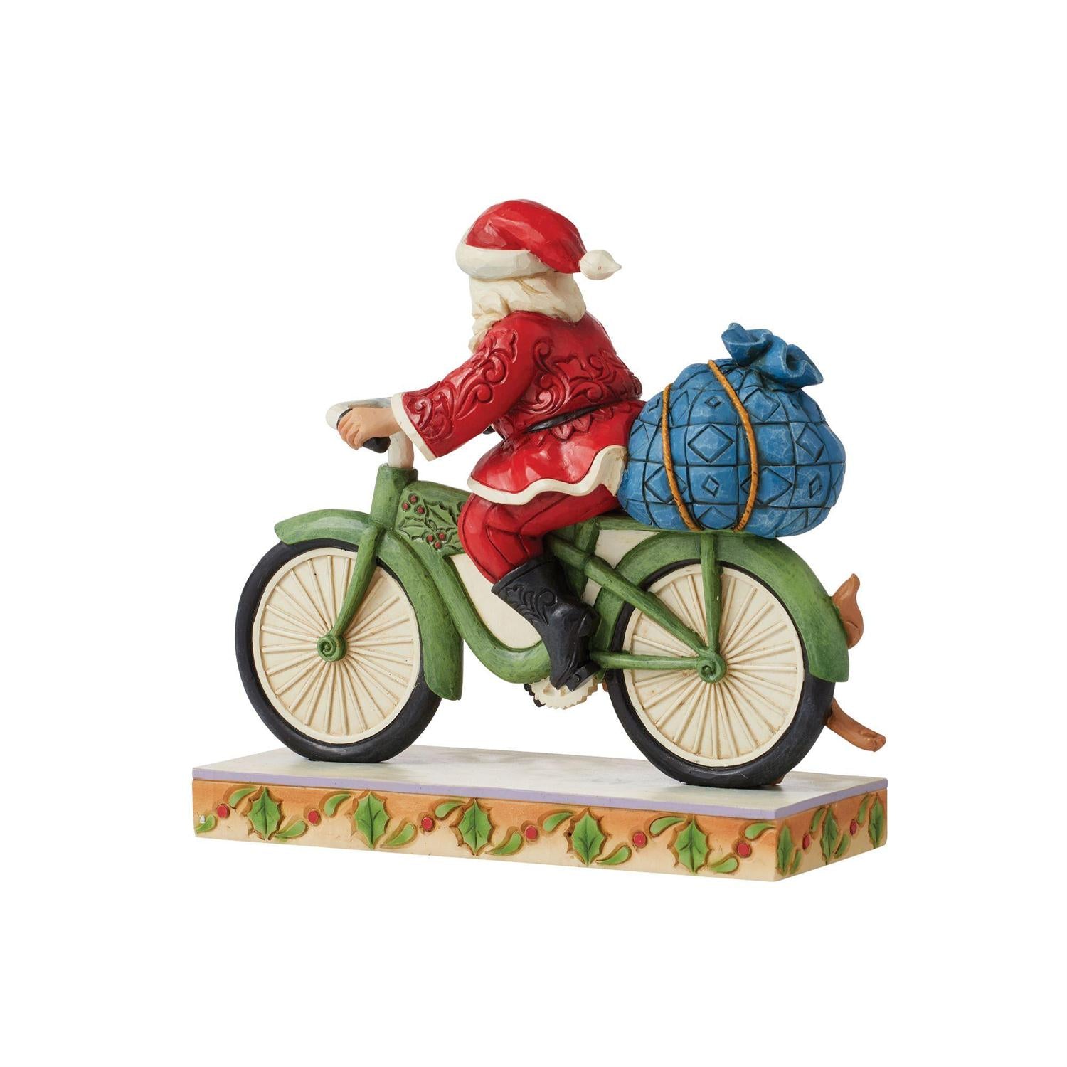 Jim Shore Santa Riding Bicycle Figurine