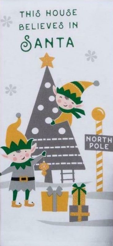 This House Believes In Santa Tea Towel
