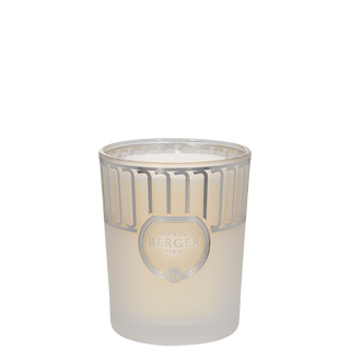 Land Frosted White Scented Candle - Pure White Tea - Maison Berger