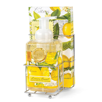 Michel Design Works Lemon Basil Foaming Soap Napkin Set