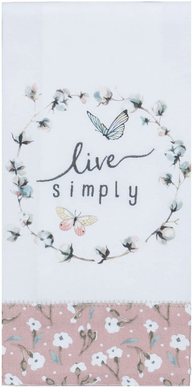 Live Simply Tea Towel