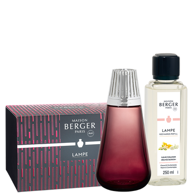 Amphora Raspberry Lampe Gift Set - Orange Blossom - Lampe Berger