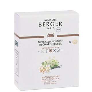 Black Angelica Car Diffuser Refill - Maison Berger