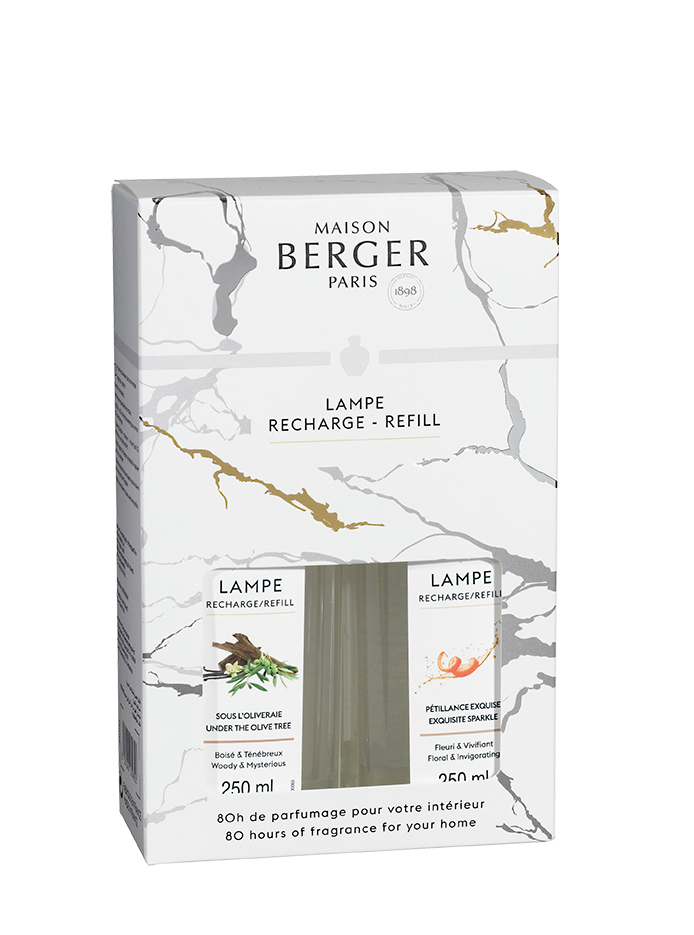 Alpha Lamp Refill Duo Pack - Under The Olive Tree and Exquisite Sparkle - Lampe Berger
