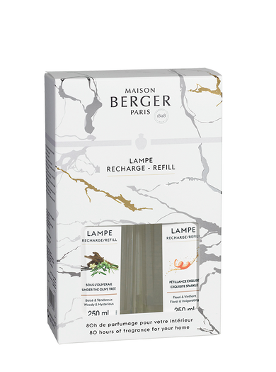 Alpha Lamp Refill Duo Pack - Under The Olive Tree and Exquisite Sparkle - Lampe Berger