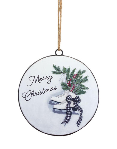 Merry Christmas Skate Ornament