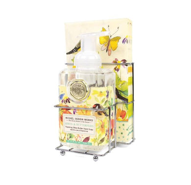 Michel Design Works Birds & Butterflies Foaming Hand Soap Napkin Set