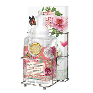 Michel Design Works Blush Peony Foaming Hand Soap Napkin Set