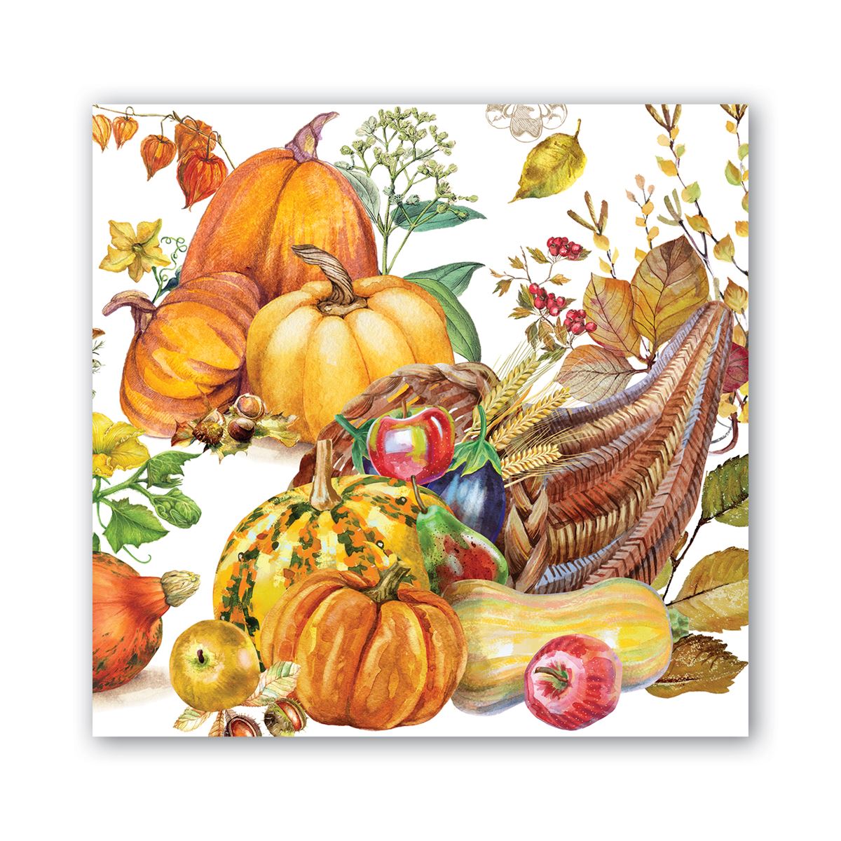 Michel Design Works Pumpkin Prize Cocktail Napkin
