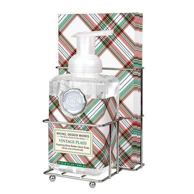 Michel Design Works Vintage Plaid Foaming Hand Soap Napkin Set