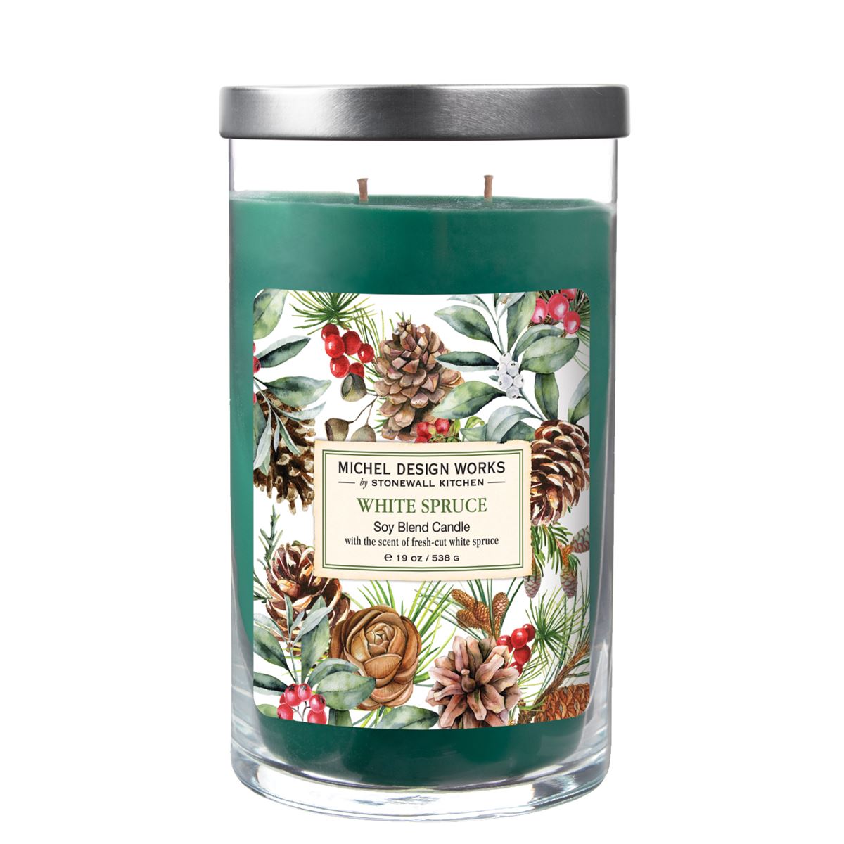 Michel Design Works White Spruce Large Tumbler Candle