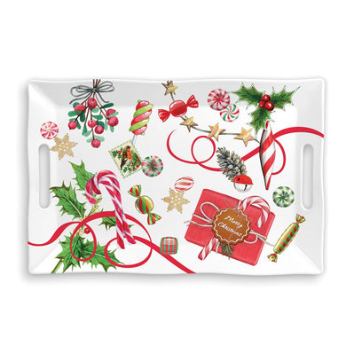 Michel Design Works Peppermint Melamine Serveware Large Tray