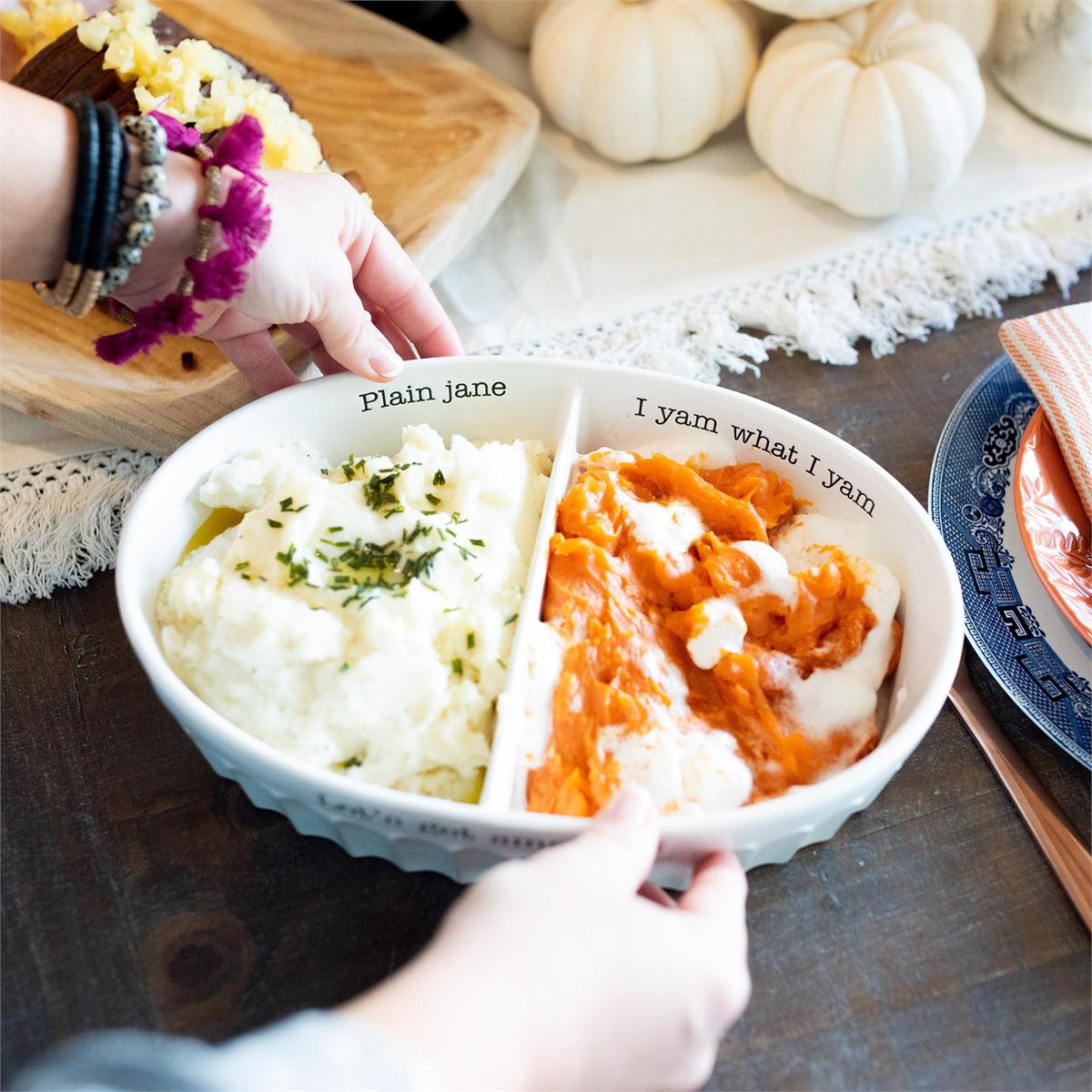 Circa Divided Potato Bowl Set