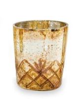 Gold Silver Mercury Votive Glass Candle Holders