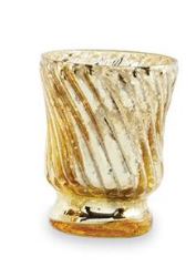 Gold Silver Mercury Votive Glass Candle Holders