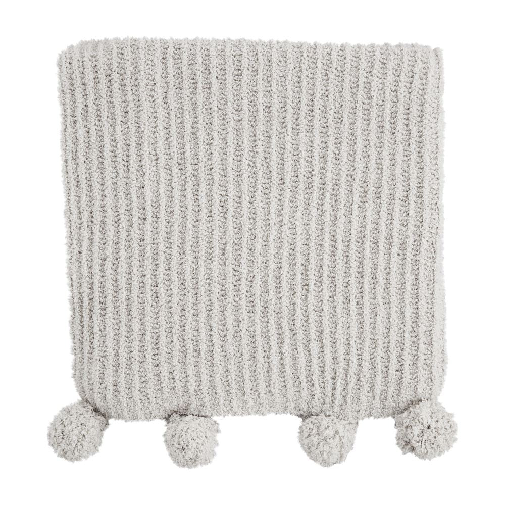 Chenille Pom Pom Throw Blanket